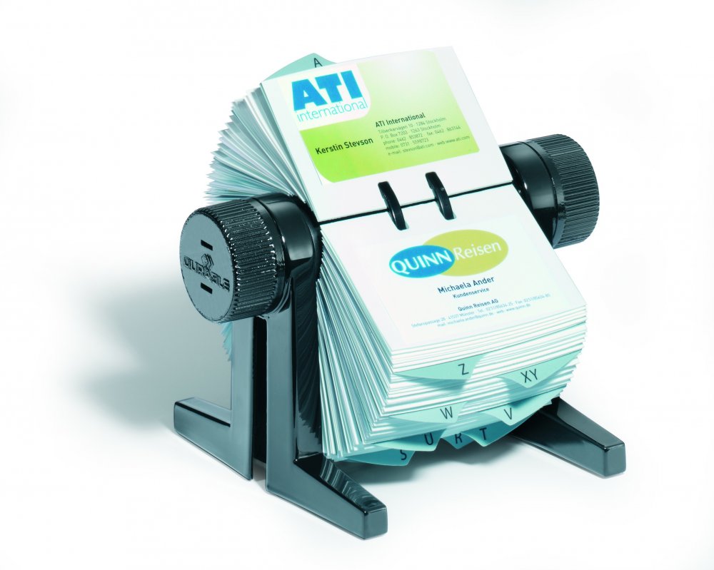 Wizytownik obrotowy Durable Visifix Cubo, na 300 wizytówek, czarny
