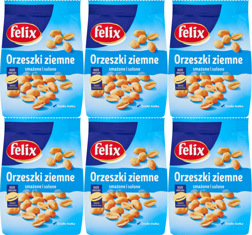 6x Orzeszki ziemne solone Felix, 150g