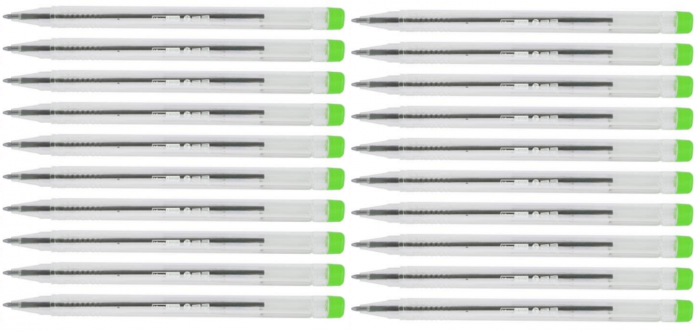 20x Długopis biurowy MemoBe, 1mm, zielony