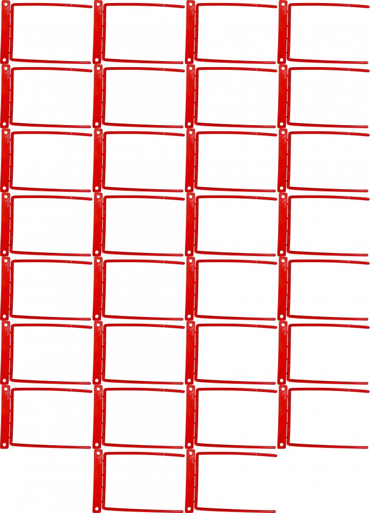 100x Klips archiwizacyjny Q-Connect D-Clip, 100mm, 1 sztuka, czerwony