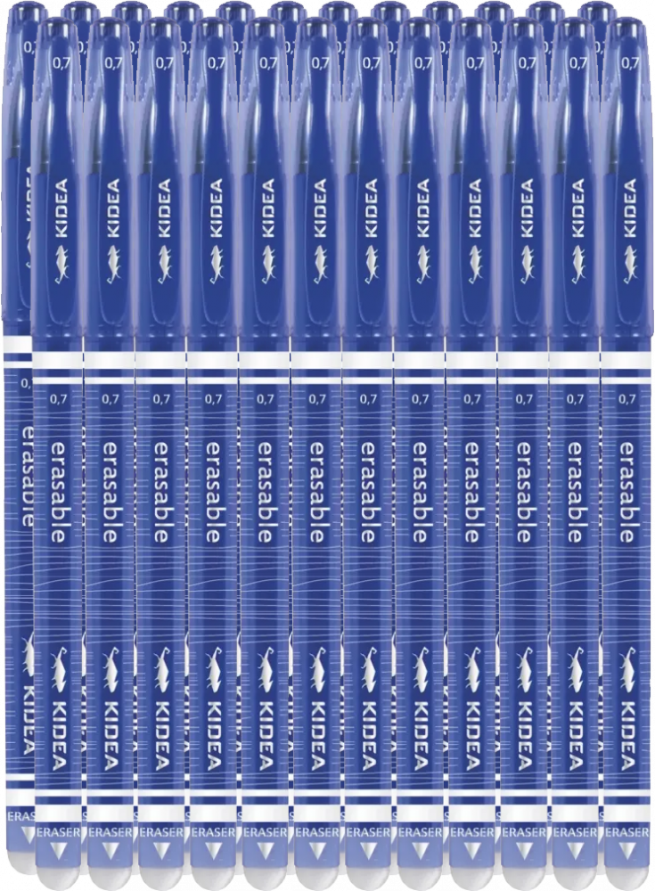 24x Długopis wymazywalny Kidea, 0.7mm, niebieski