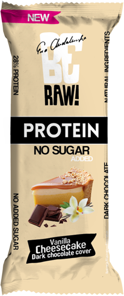 Baton proteinowy 28% BeRAW, sernikowy, bez cukru, 40g