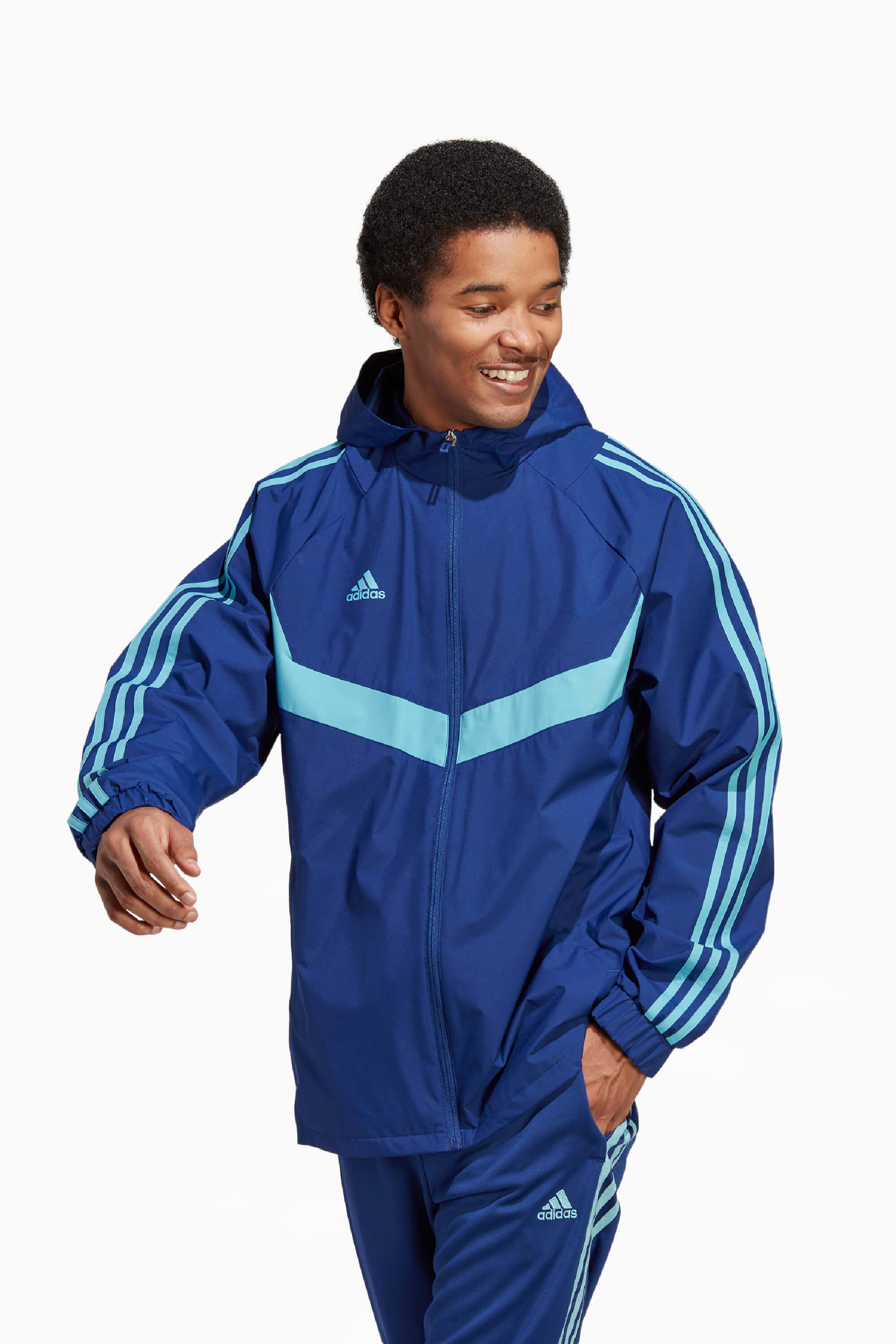 Kurtka adidas Tiro Windbreaker - Niebieski