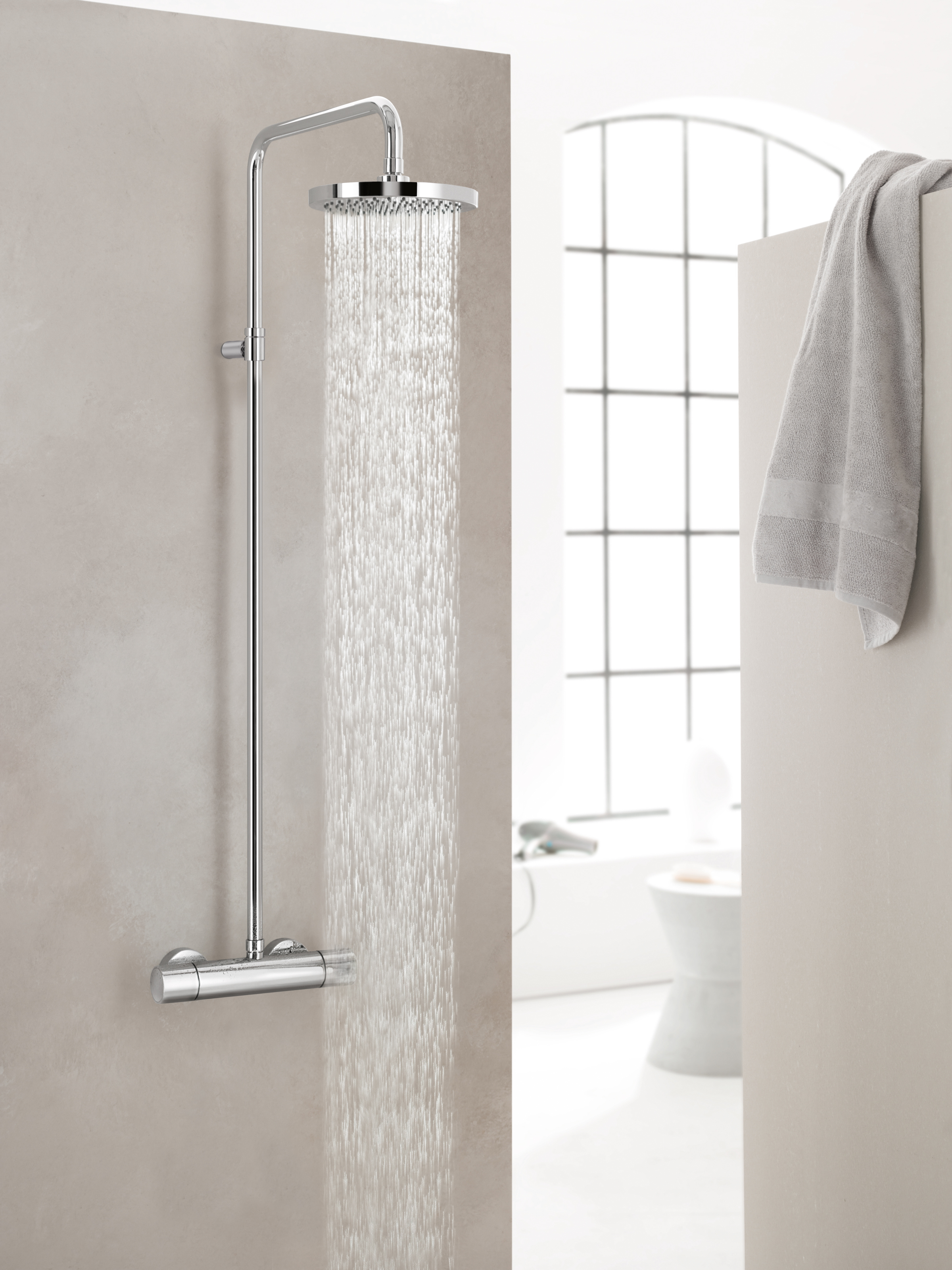 Kludi A-QA Mono Shower System zestaw prysznicowy ścienny termostatyczny chrom 6608105-00 - Wysyłka w 24h