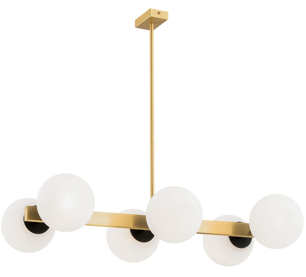 Argon Freemont lampa podsufitowa 6x15W opal mat/mosiądz szczotkowany 2549