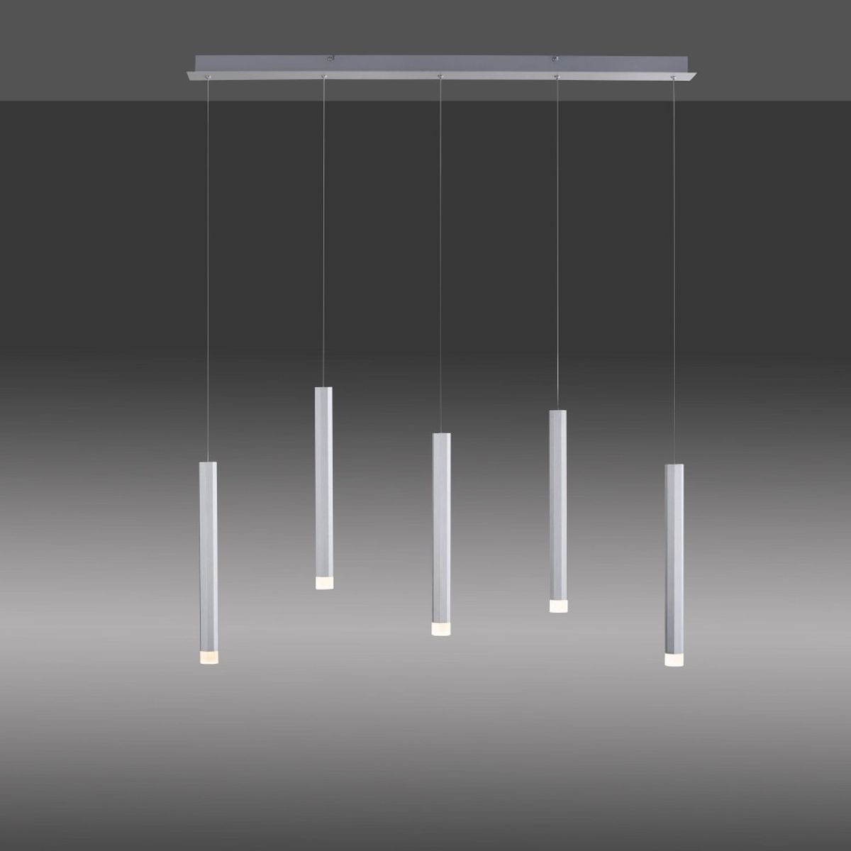 Just Light Bruno lampa wisząca 5x4,8W aluminium/biała 15205-95