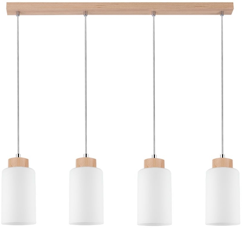Spot-Light Bosco lampa wisząca 4x60W brzoza/biały 1720460