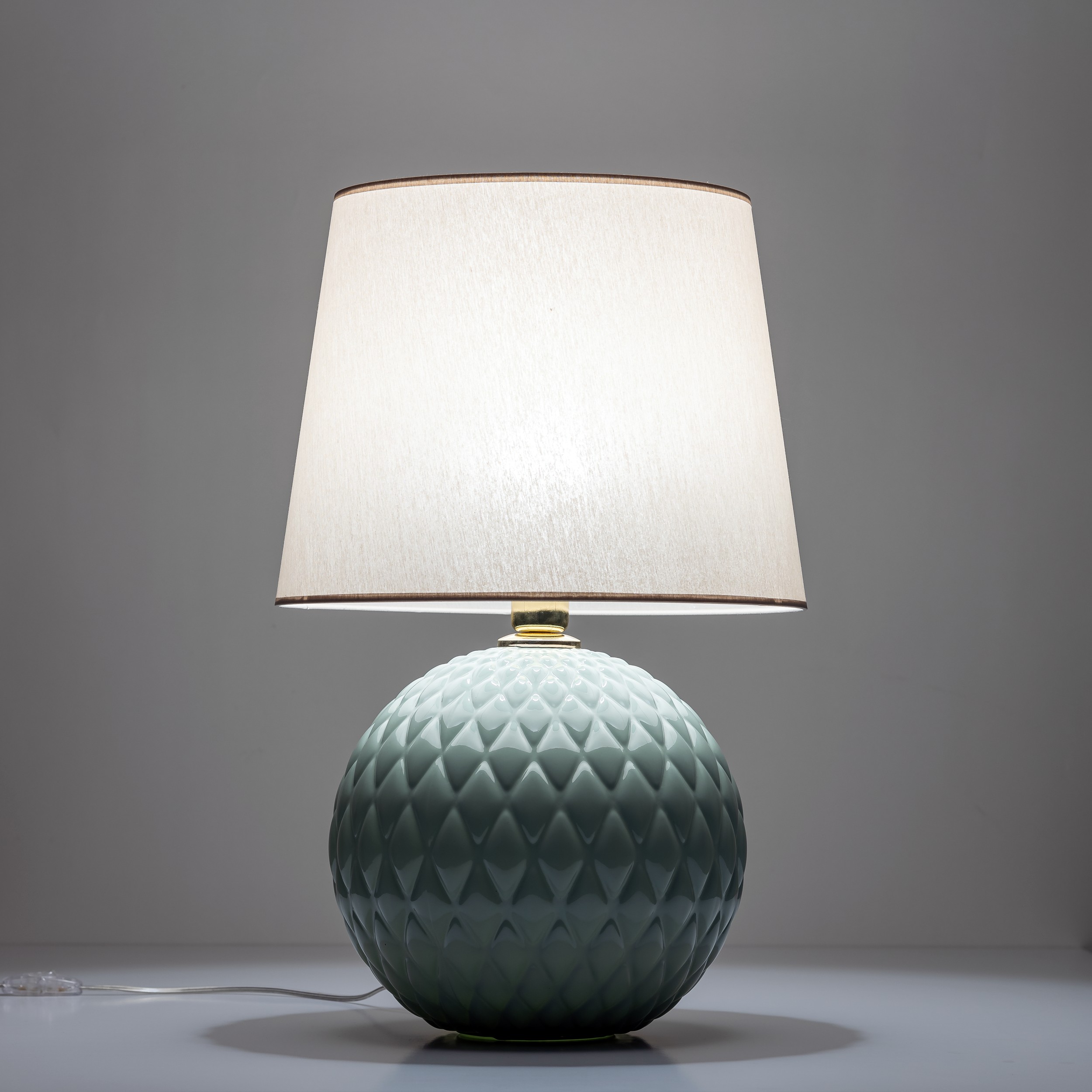 TK Lighting Santana lampa stołowa 1x15W miętowy/beżowy 5904
