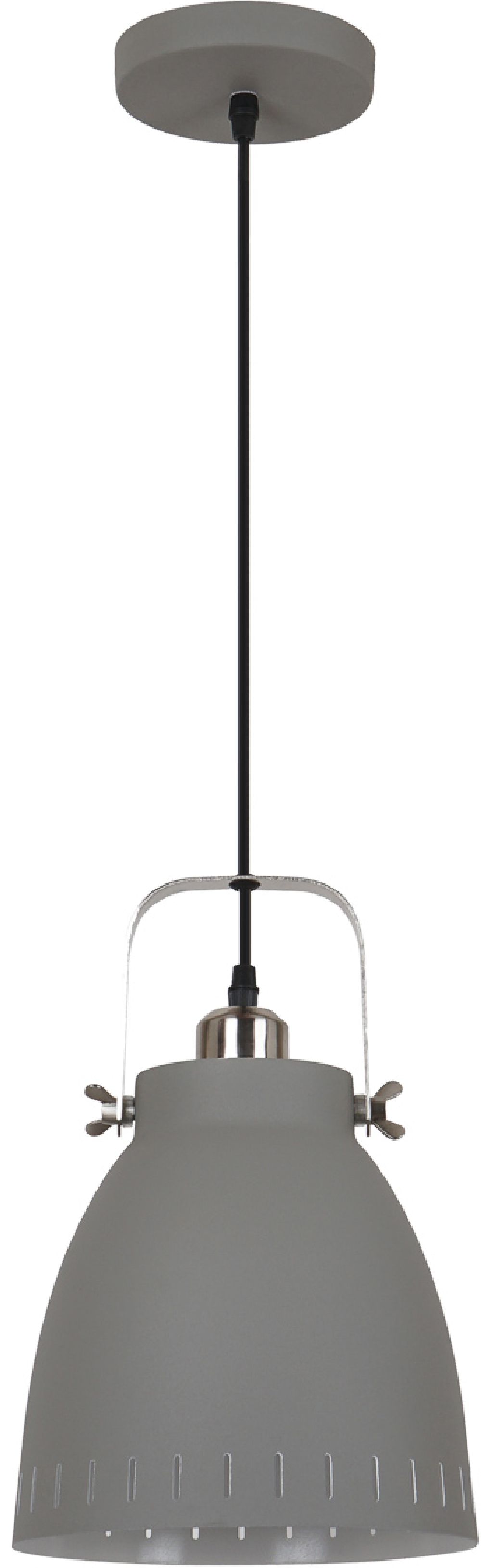 Italux Franklin lampa wisząca 1x60 W szary/popielaty MD-HN8026M-GR+S.NICK