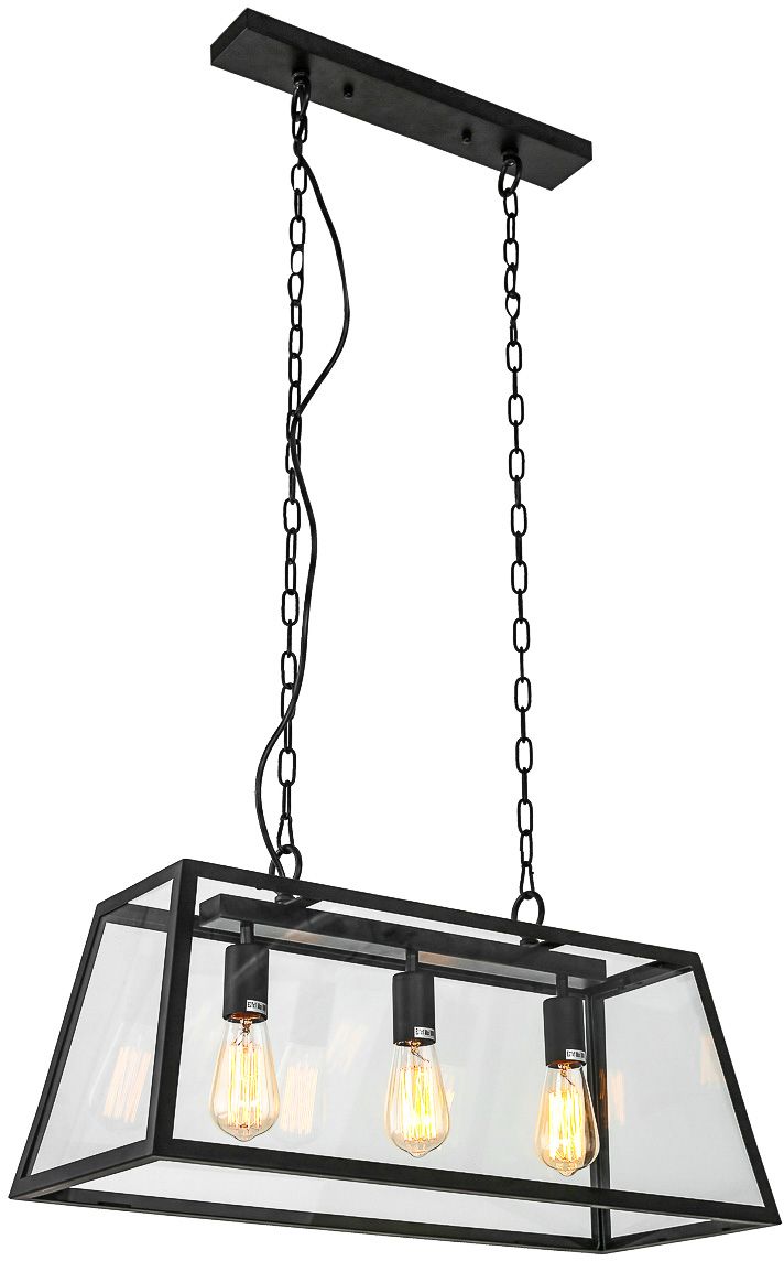 Italux Laverno lampa wisząca 3x60 W czarny mat MD-102621-3-B
