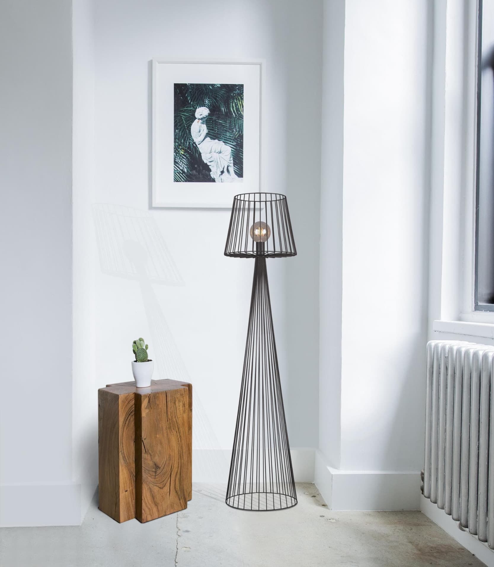 Kaja Soul Black lampa stojąca 1x60W czarna K-4643