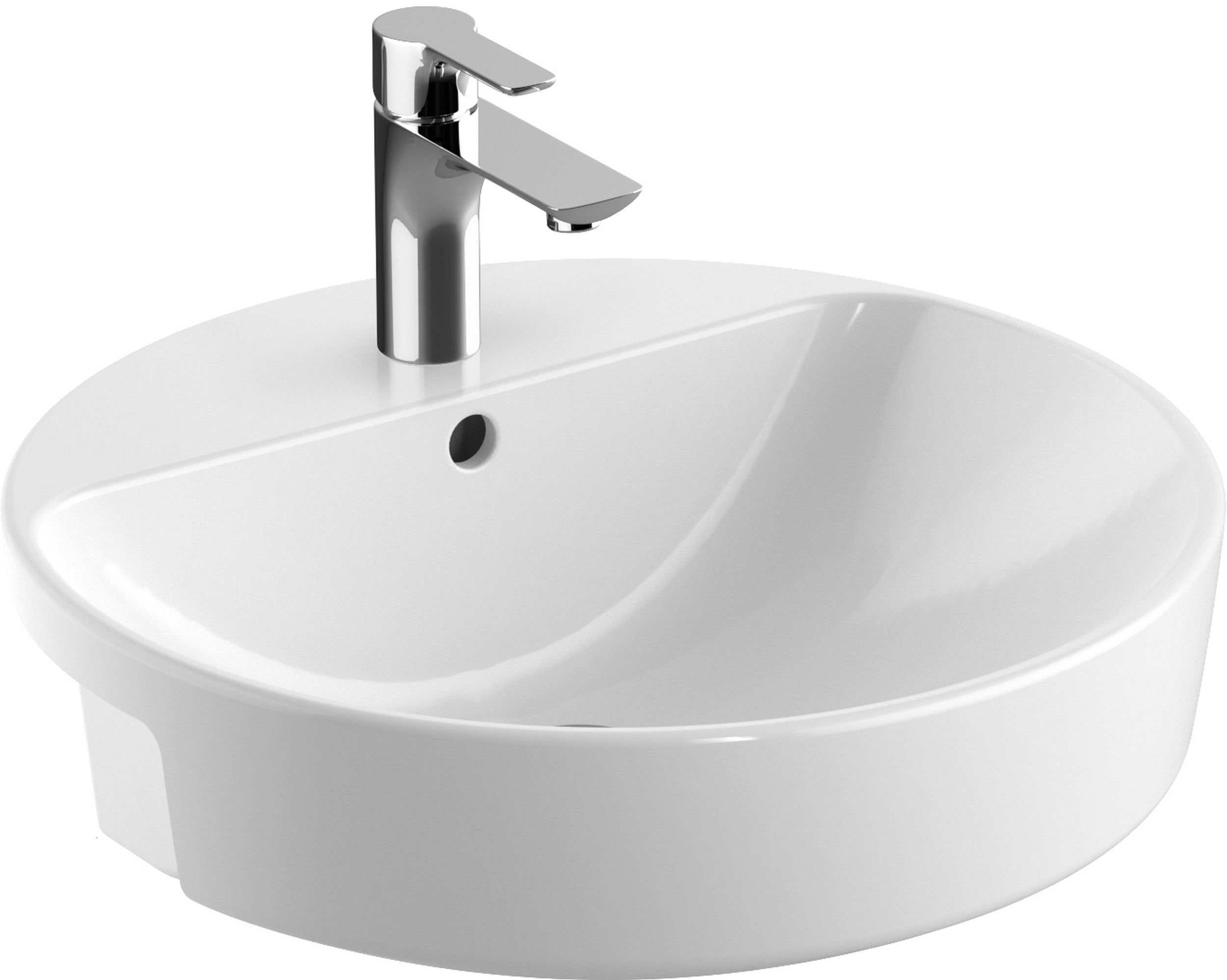 Geberit Variform umywalka 50 cm częściowo wpuszczana okrągła biała 500.782.01.2 - Wysyłka w 24h