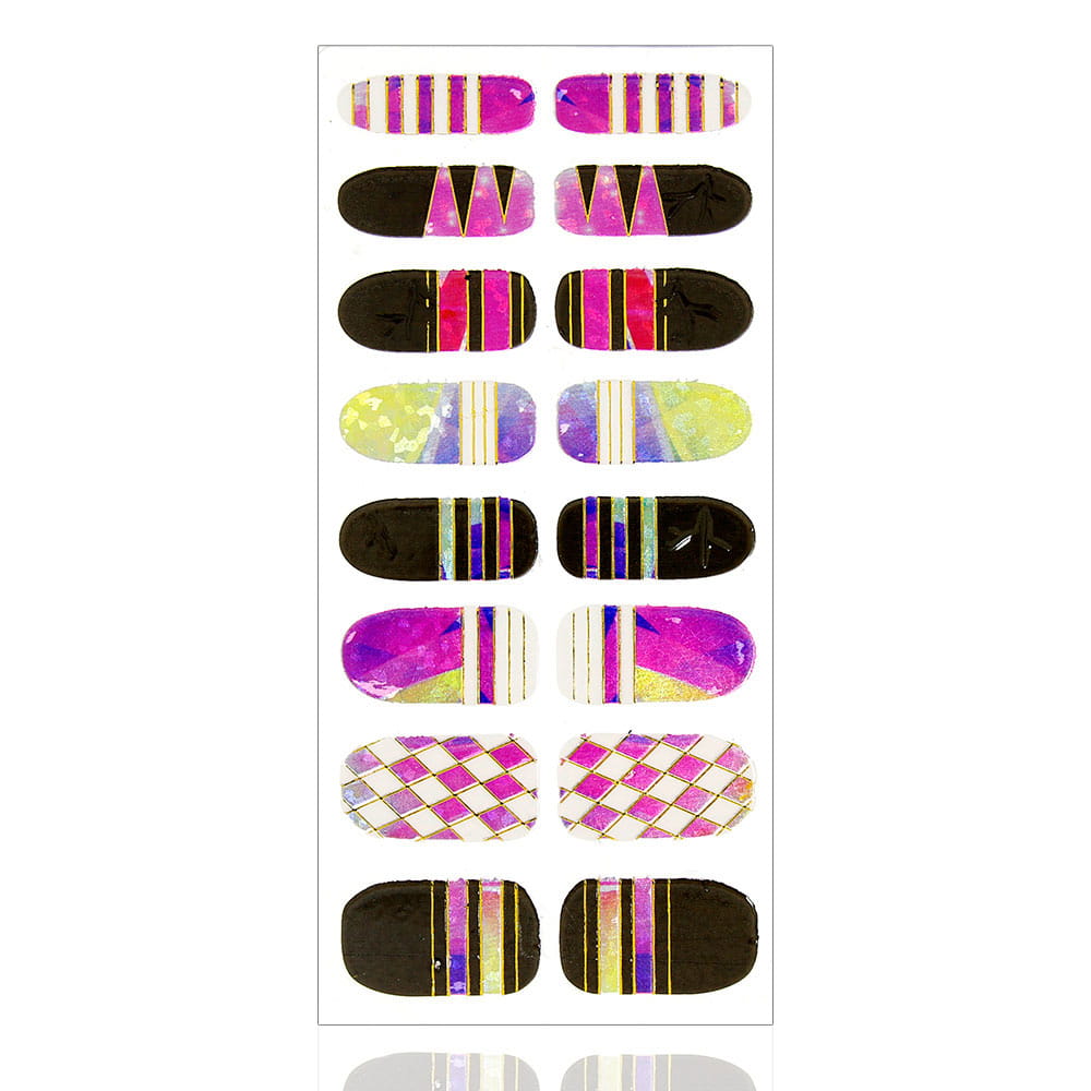 Naklejki nail patch minx kształty 16szt ls d022