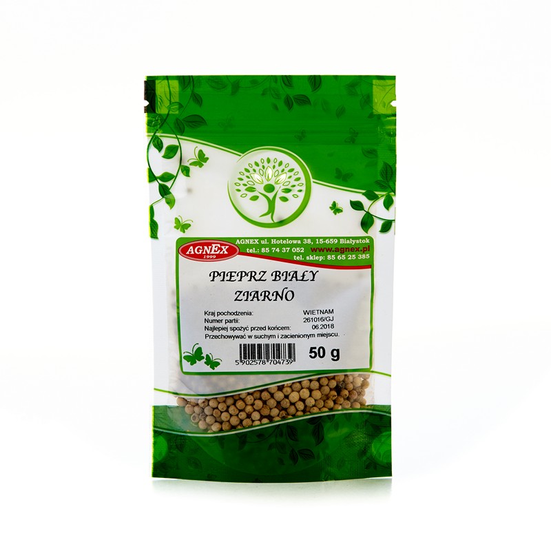 Pieprz biały ziarno 50g