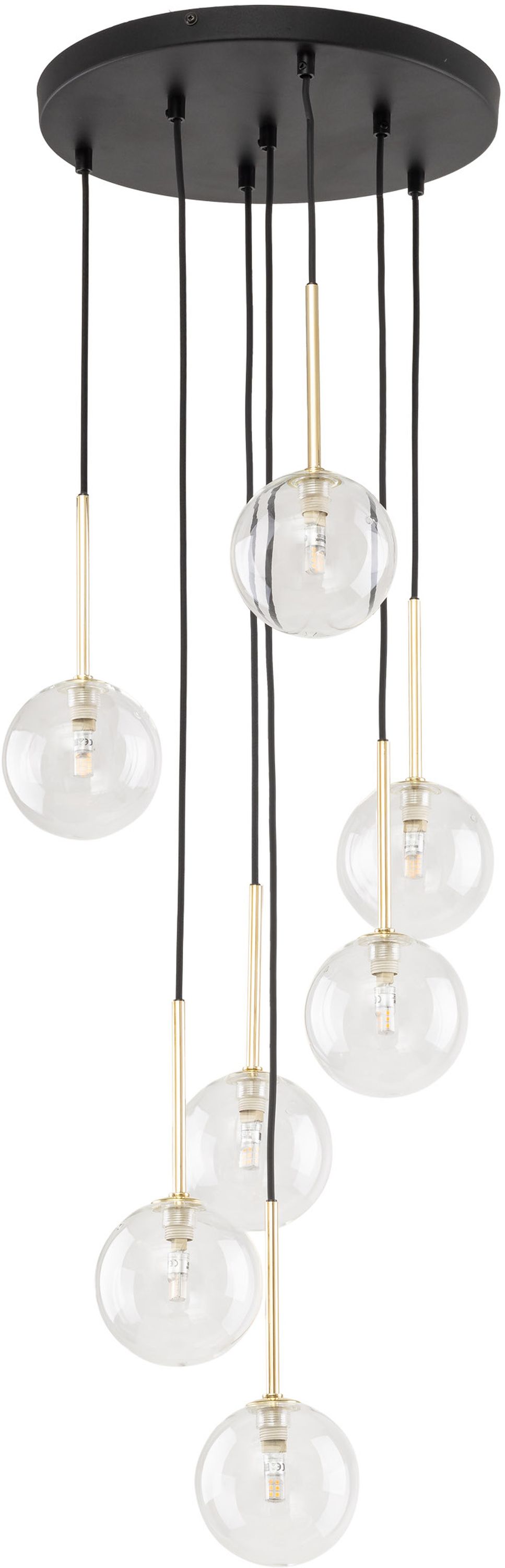 Darmowa Dostawa - Lampa wisząca powyżej 6x6 W czarna TK Lighting Nilos 5362