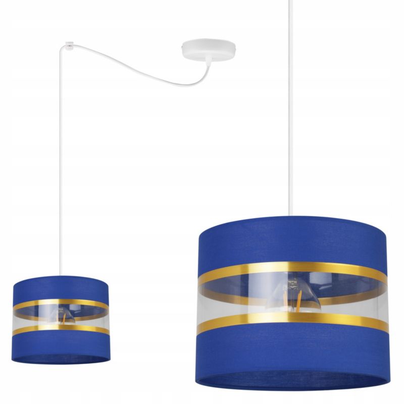 Lampa sufitowa wisząca Light Home LH Spider Elegance Gold 1x E27 60W granatowy/biały 1szt.