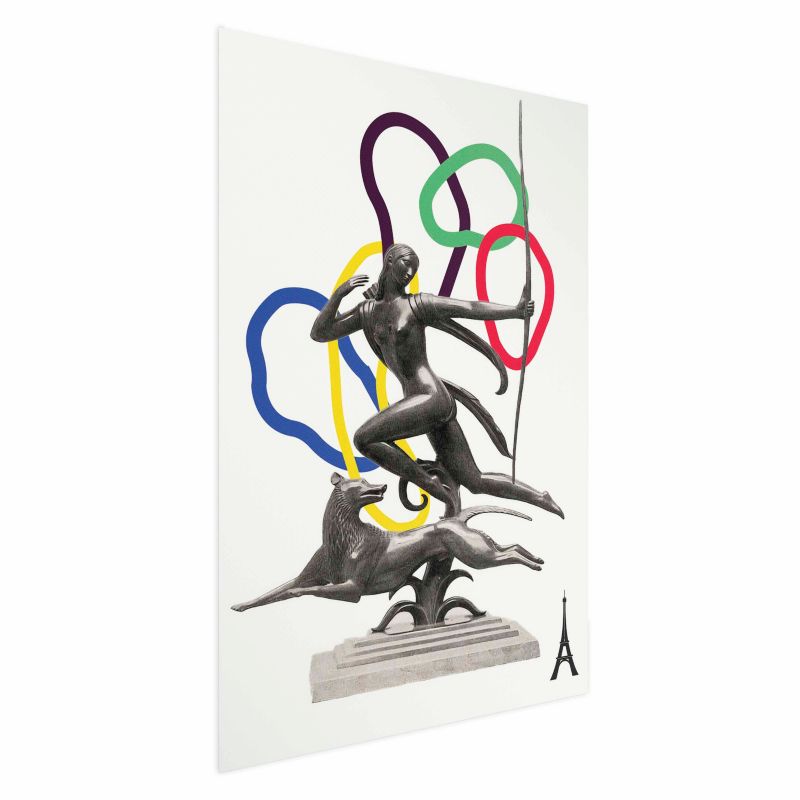 Plakat Artgeist Strzelająca kobieta 60x90 cm bez ramy 1 szt