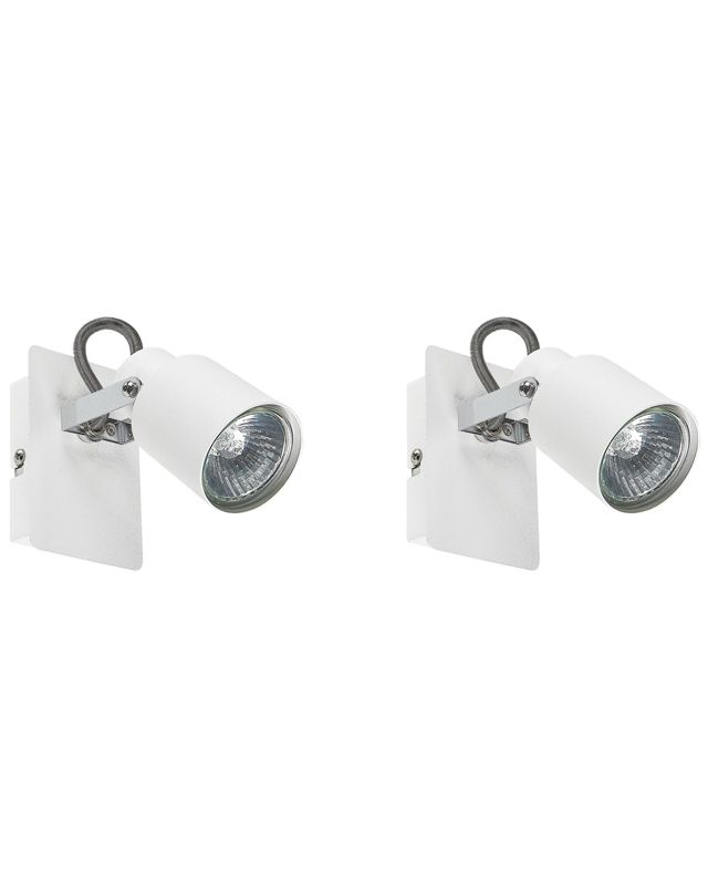 Zestaw 2 lamp spot Bonte Regulowana Metal Biały 1 par.
