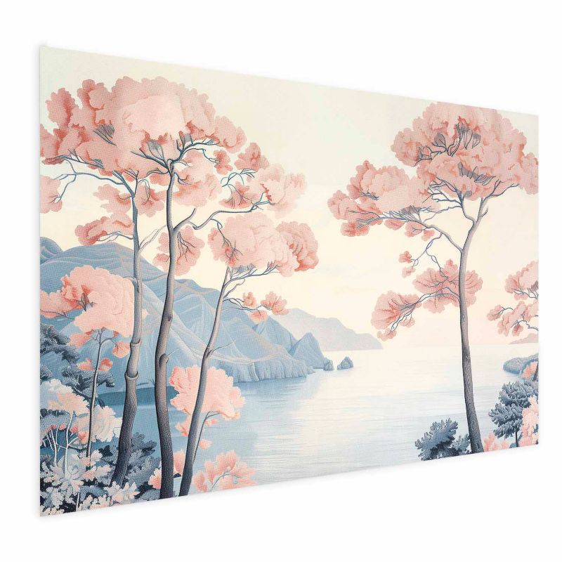 Plakat Artgeist Ocean i drzewa 60x40 cm bez ramy 1 szt