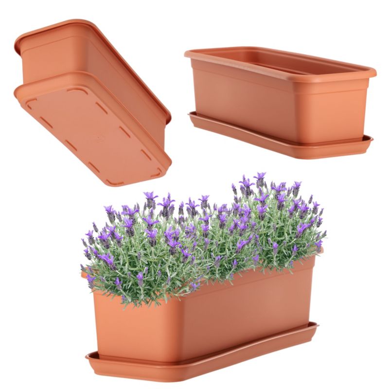 Doniczka KADAX Skrzynka Balkonowa 40cm + Podstawka 1szt.