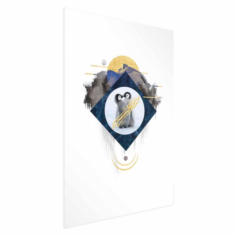 Plakat Artgeist Para pingwinów 21x30 cm bez ramy 1 szt