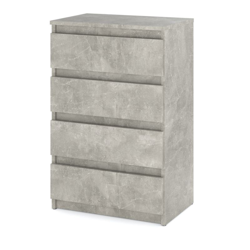 Komoda Hurtownia-Mebli Szuflady 4 Hugo Mała 60cm Beton Beton 60x33.5x92.5 cm 1szt.