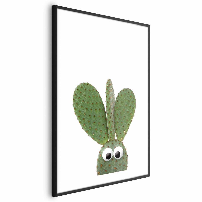 Plakat Artgeist Uszaty kaktus 21x30 cm z ramą czarną 1 szt