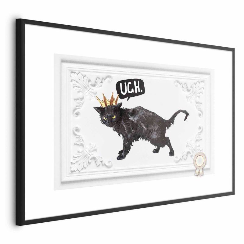 Plakat Artgeist Kot w koronie 42x29,7 cm z ramą czarną 1 szt