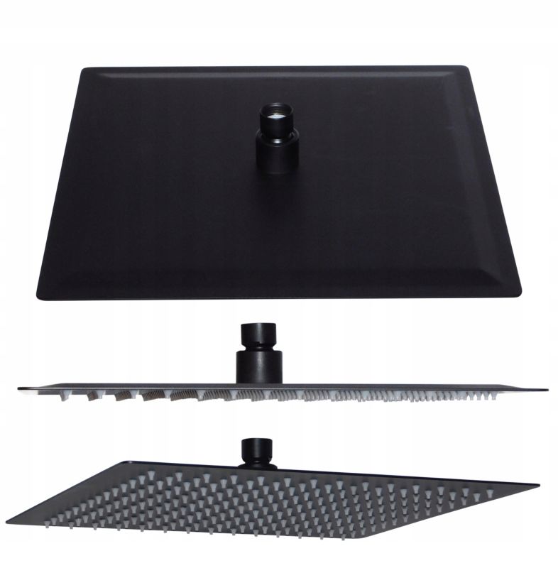 Deszczownica prysznicowa Estiva SLIM QUADRO BLACK 20 cm kwadratowa czarna 1 szt.