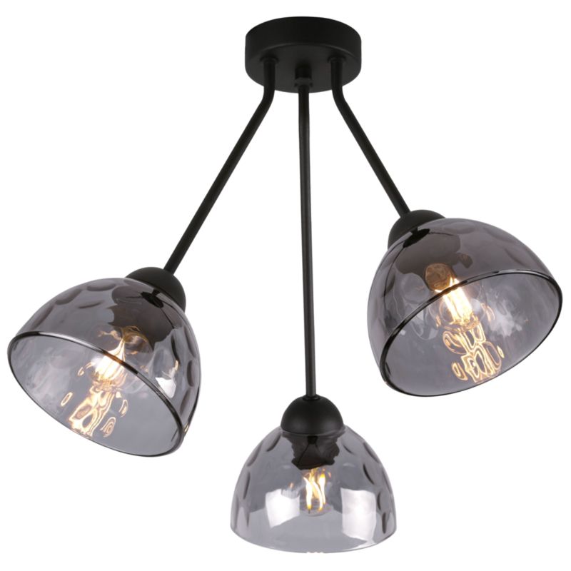 Lampa sufitowa wisząca Light Home LH Venice Trio 1x E27 60W klosz grafitowy 1szt.