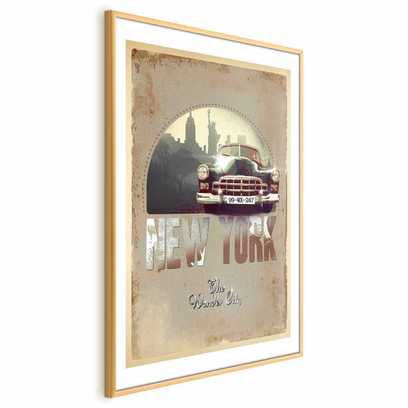 Plakat Artgeist New York 40x60 cm z ramą złotą 1 szt