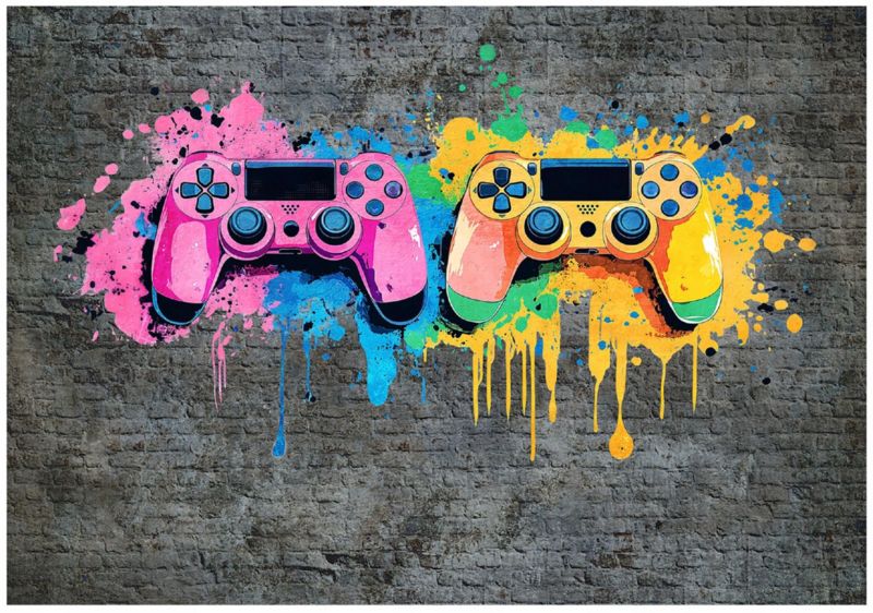 Fototapeta Na Flizelinie WALLARENA 300x210 cm Tapeta Dziecięca Dla Chłopca Gaming 1 szt.