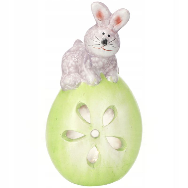 Figurka Wielkanocna KADAX Zajączek Na Jajku Ceramiczna Żółty 1 szt.