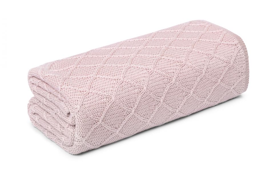 My Memi, Lekki kocyk otulacz 90x90 wafer pale pink