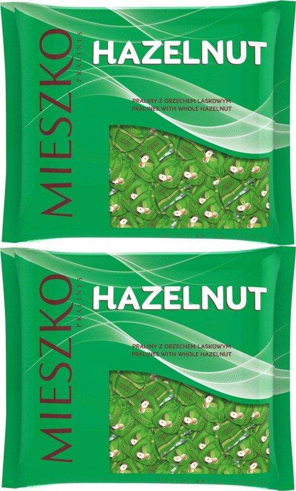 2x Praliny Mieszko Klejnoty Orzech laskowy, czekoladowy z nadzieniem orzechowym, 1kg