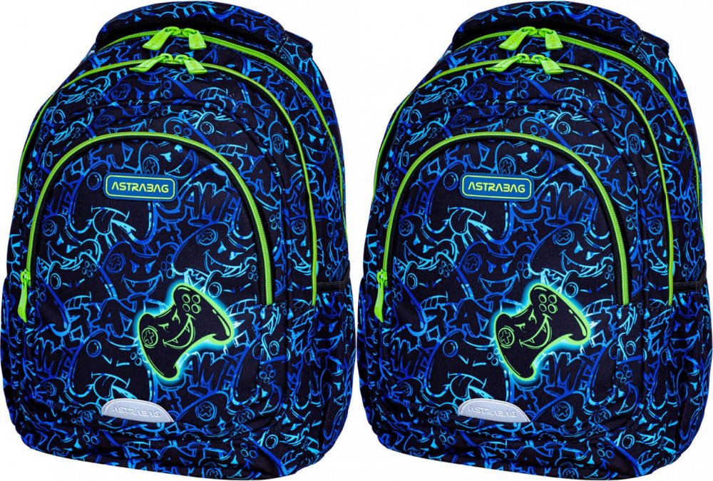 2x Plecak Astra Astrabag Gaming AB330, trzykomorowy, 20l