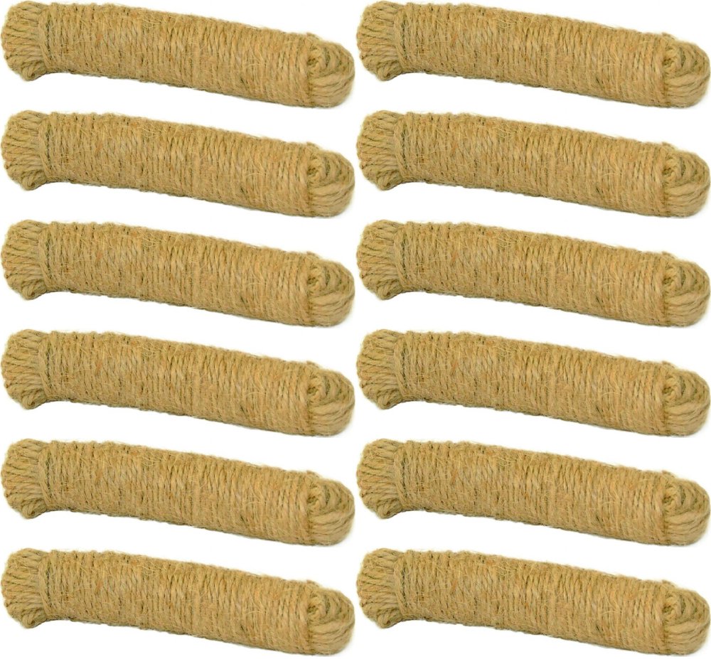 12x Szpagat jutowy Q-connect, 15m, 30g, brązowy