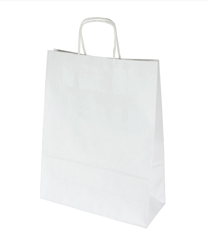 Torba papierowa Ecobag, 180x80x225mm, 100g/m2, 500 sztuk, biały