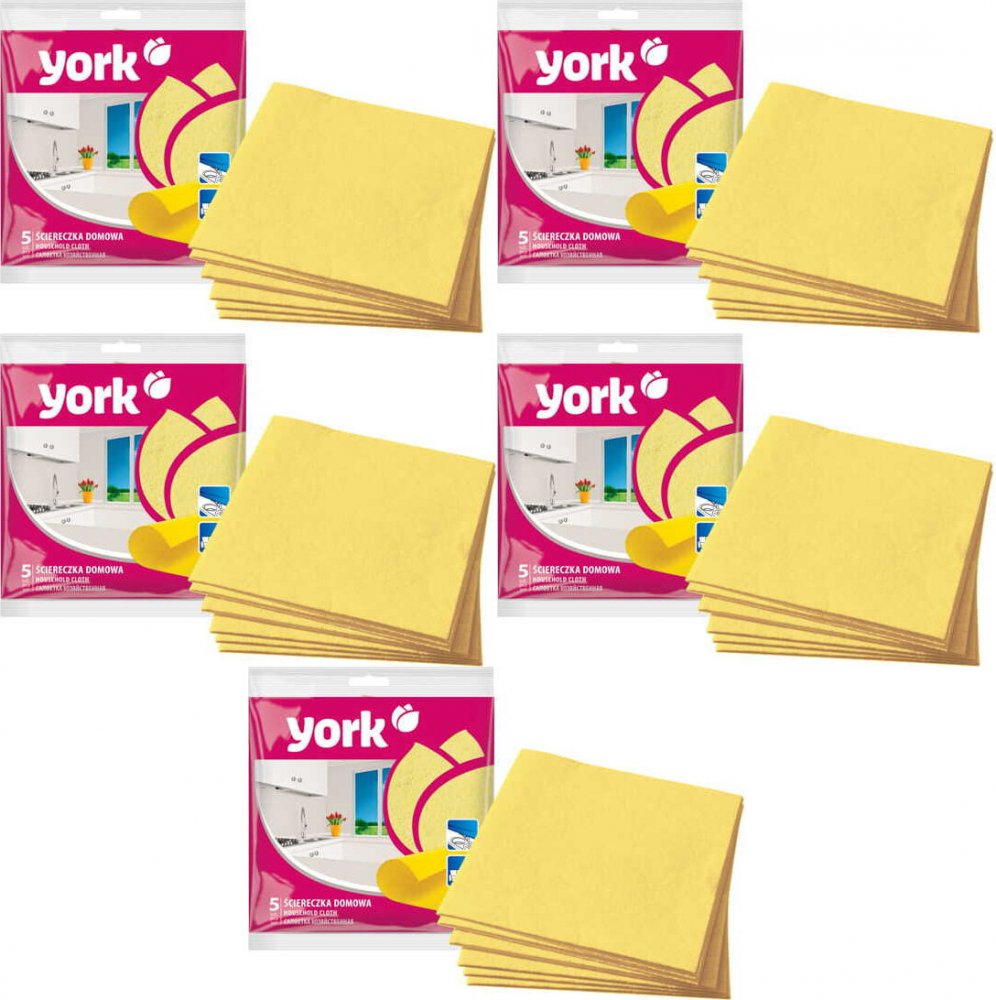 5x Ściereczka domowa York, 5 sztuk, mix kolorów