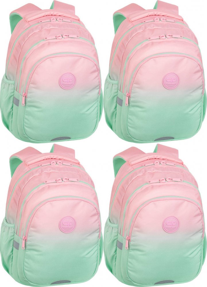 4x Plecak szkolny CoolPack Jerry, trzykomorowy, 21l, Gradient Strawberry