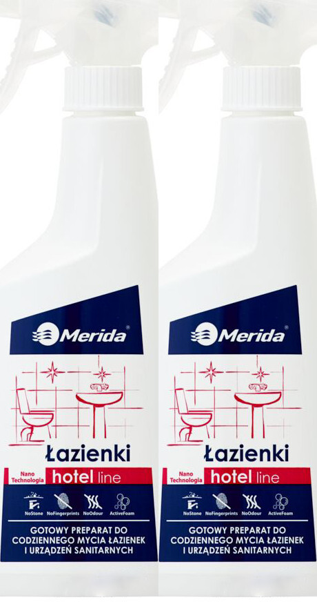 2x Środek do mycia łazienek i urządzeń sanitarych Merida, Biuro & Hotel Line, 0.5l