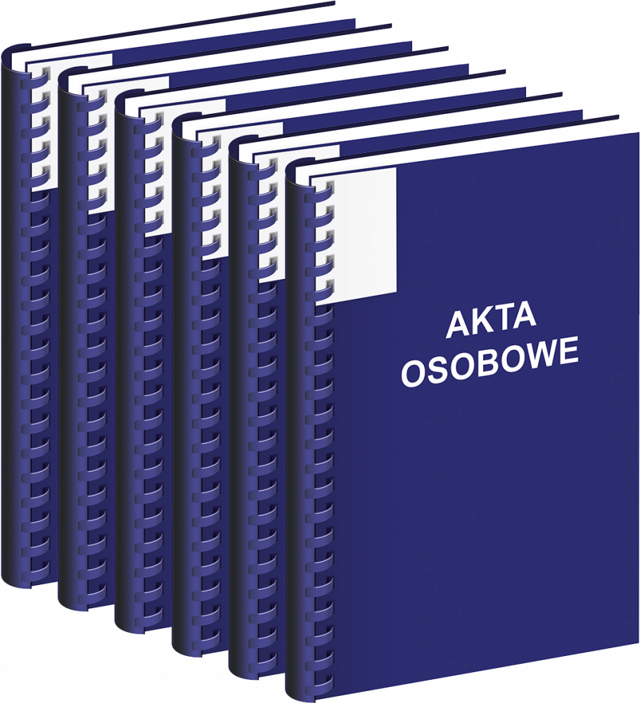 6x Teczka do akt osobowych Interdruk, A4, 350g/m2, niebieski