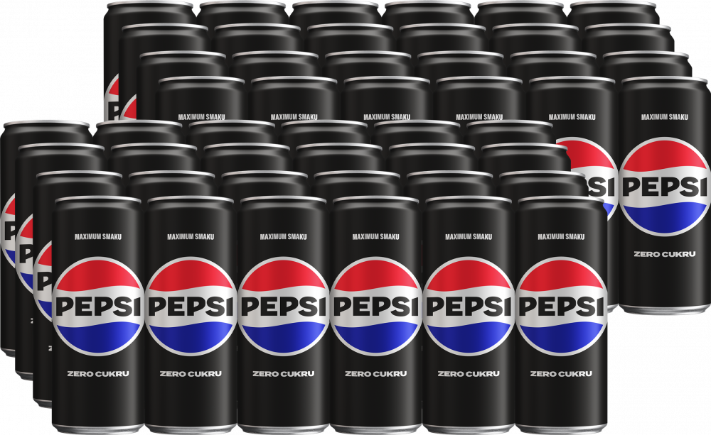 48x Napój gazowany Pepsi Zero, puszka, 0.33l