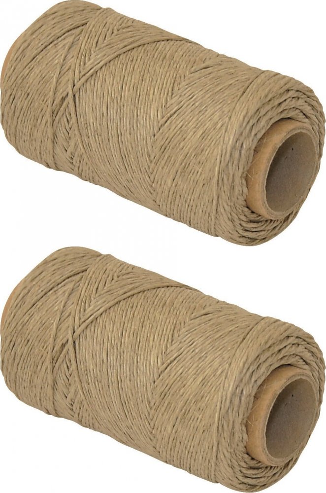 2x Nici lniane Q-Connect, nabłyszczane, 170m, 100g, szary