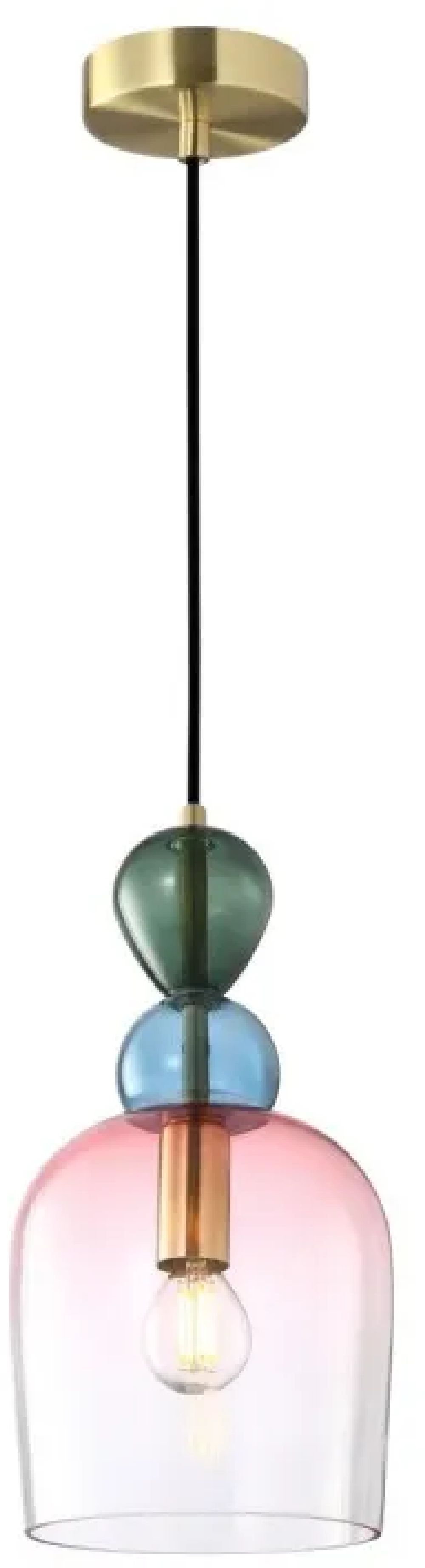 Italux Manso lampa wisząca 1x40 W złota PND-37462B-MC-GD