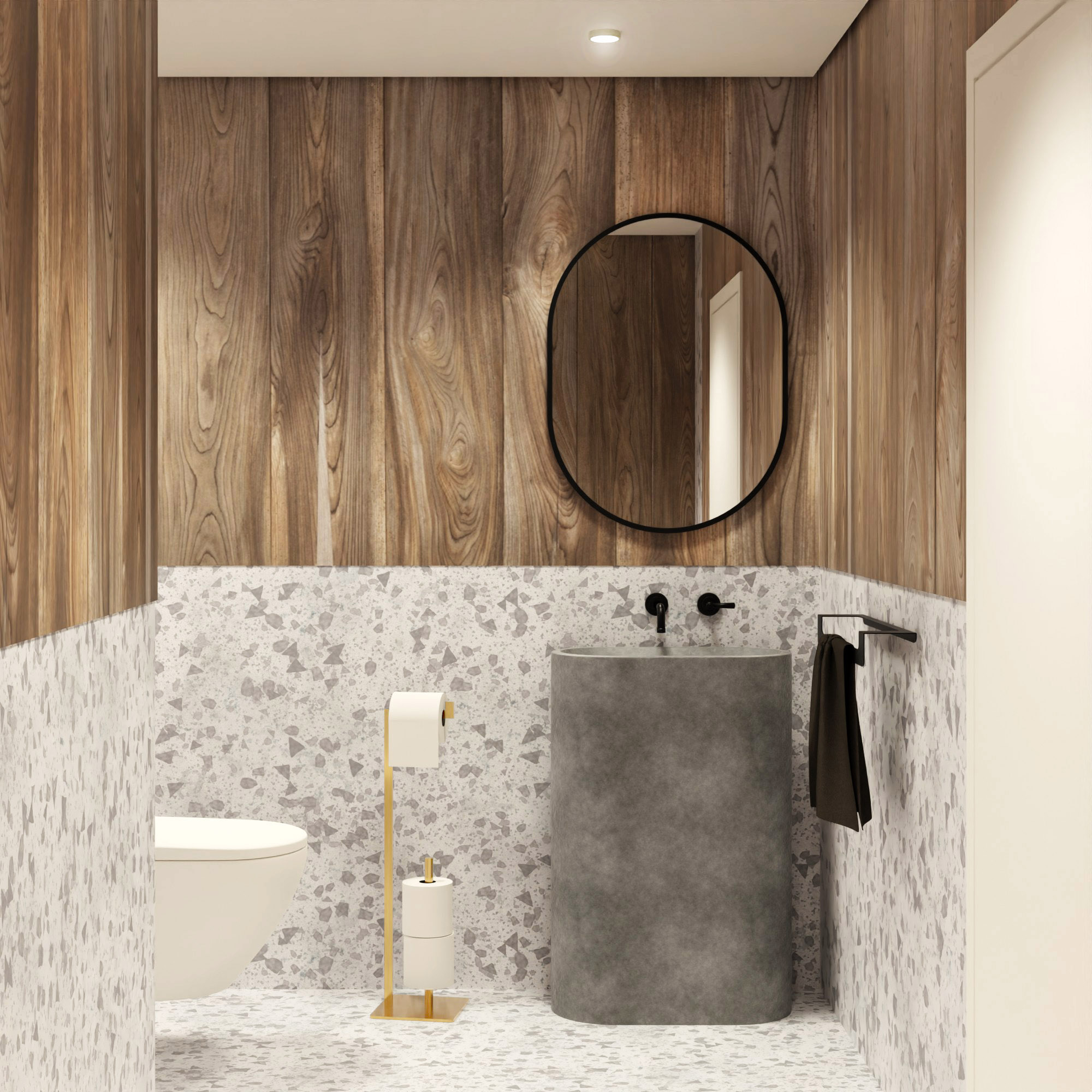 Baltica Design Siv Gold Plus stojak na papier toaletowy złoty - Wysyłka w 24h