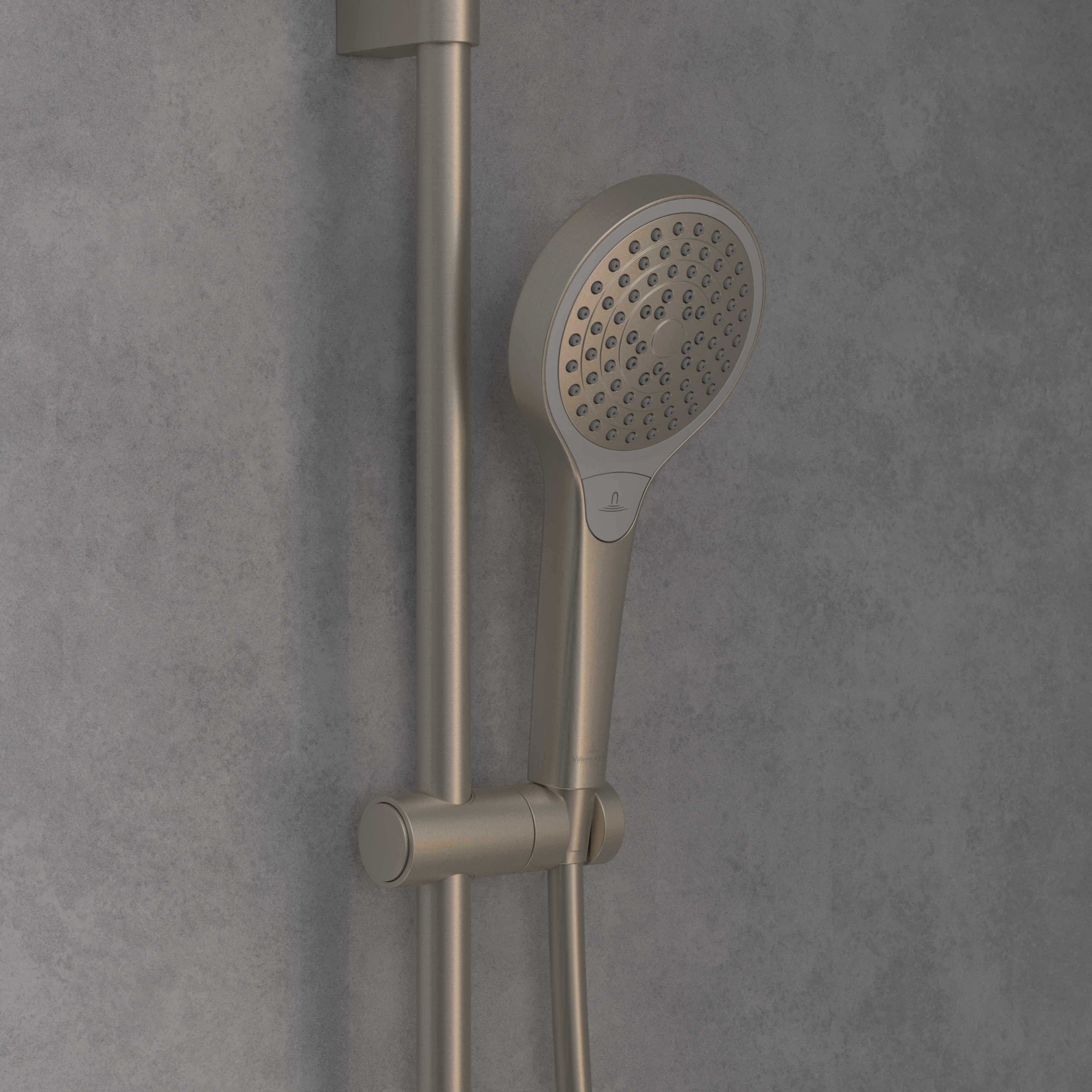 Villeroy & Boch Verve Showers zestaw prysznicowy ścienny nikiel szczotkowany TVS10900700064