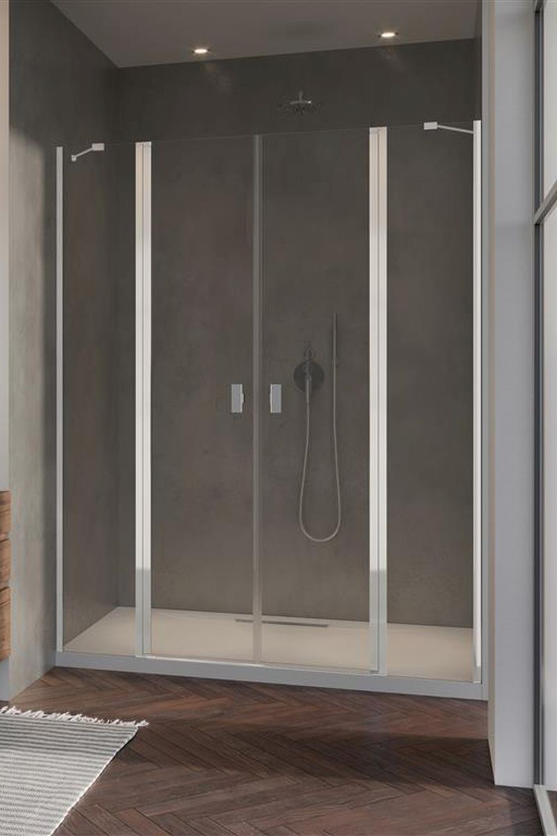 Radaway Nes DWD II ścianki prysznicowe 77 cm chrom/szkło przezroczyste 10041077-01-01