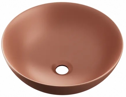 Excellent Luqa umywlka 40 cm nablatowa okrągła terracotta mat CEAC.6401.400.TEM
