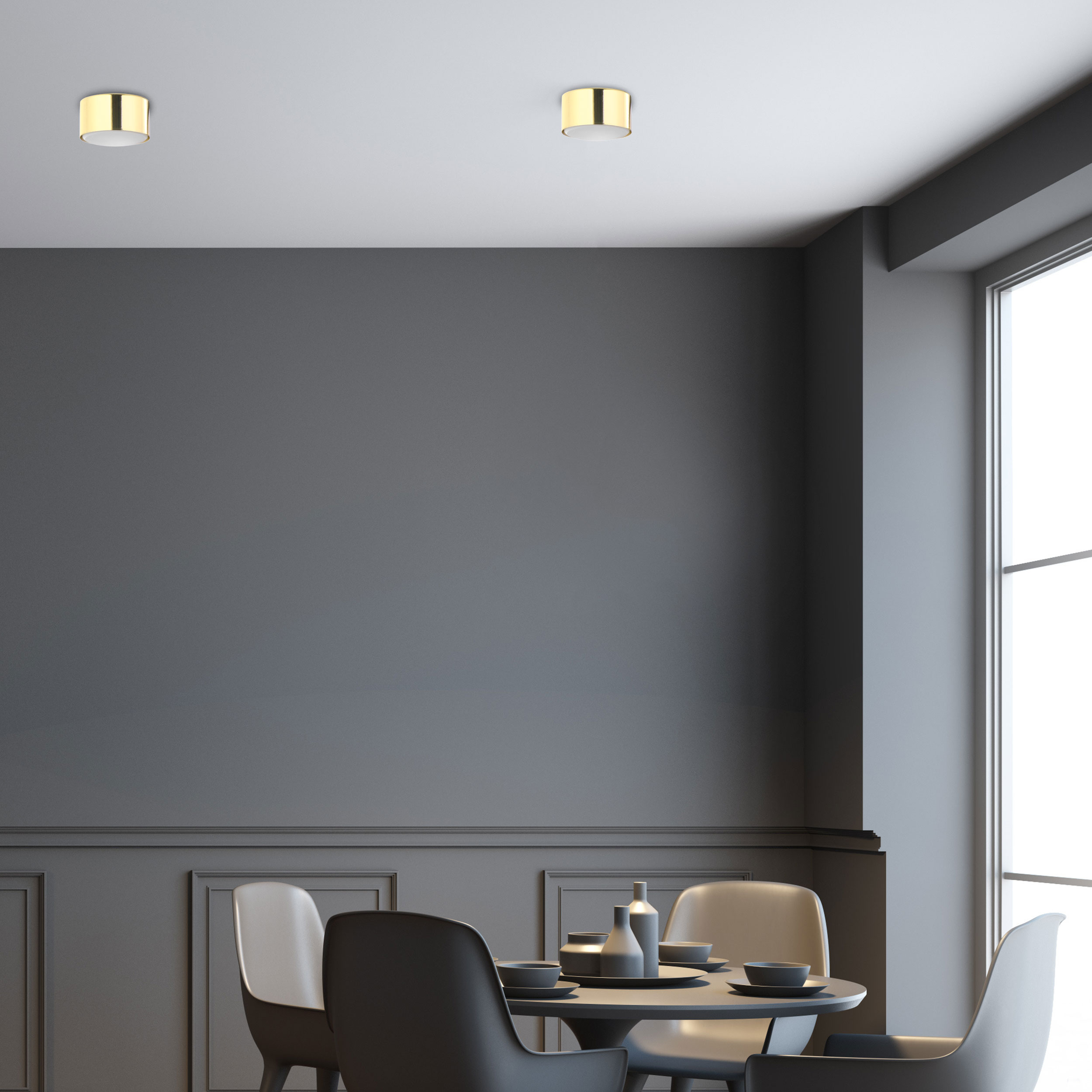TK Lighting Dallas lampa podsufitowa 1x10 W złota 6096 - Wysyłka w 24h